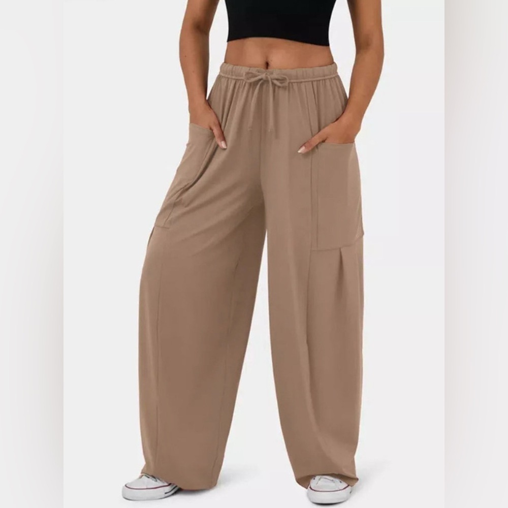 Drawstring Wide Leg Pants